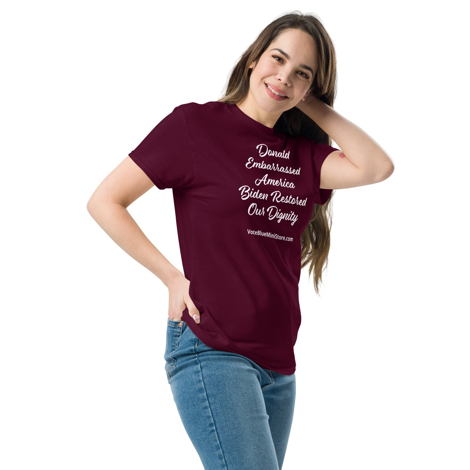 unisex-classic-tee-maroon-left-front-66cb5e7d597d0.jpg